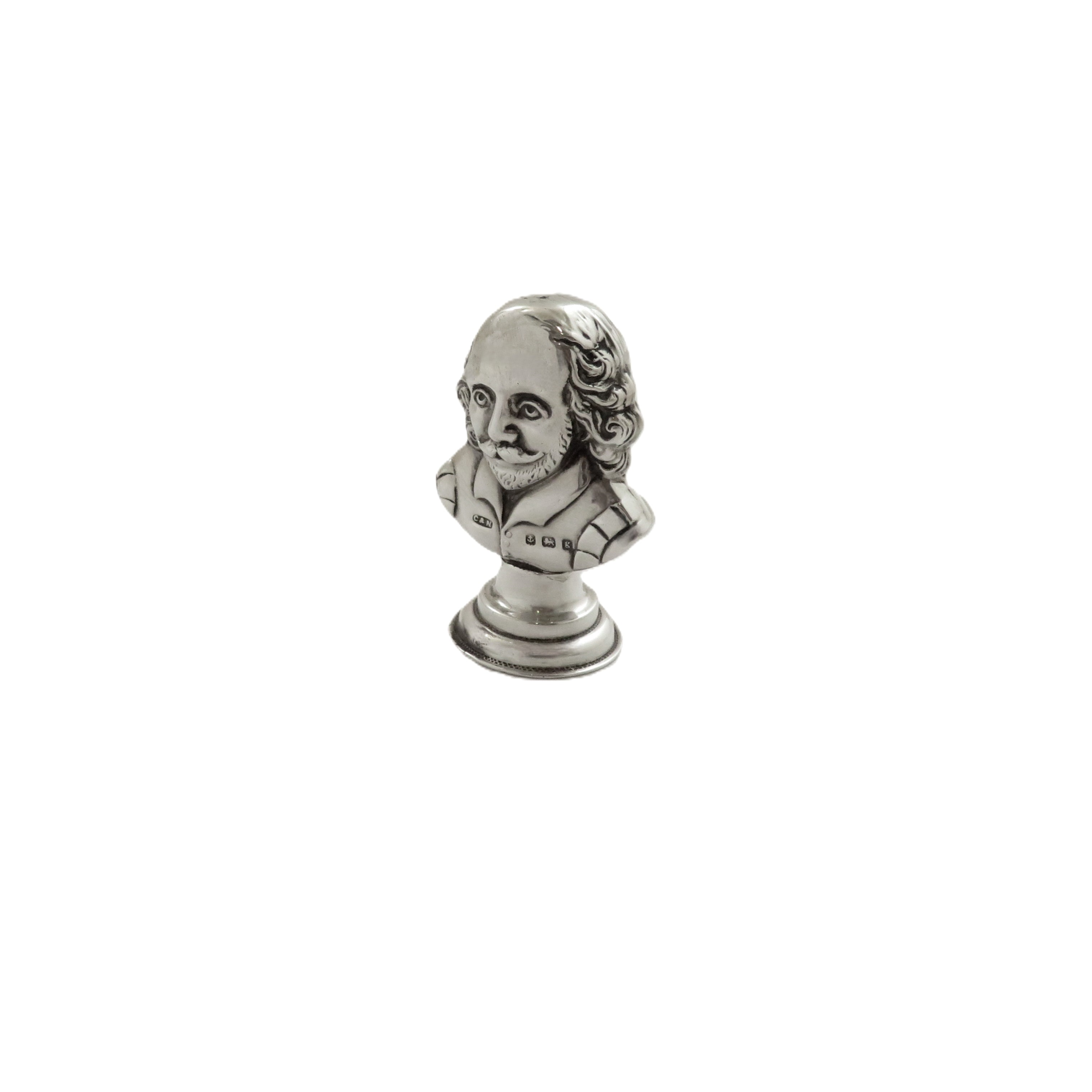 Antique Edwardian Sterling Silver 'William Shakespeare' Desk Seal 1906