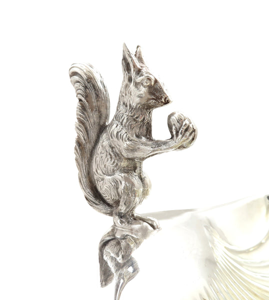 Antique Edwardian Silver Plated Squirrel Nut Dish / Bowl c1900