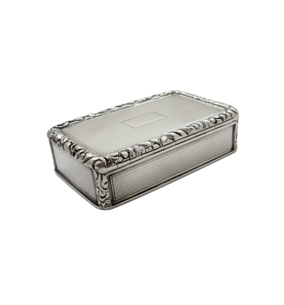 Antique Georgian Sterling Silver Snuff Box 1826