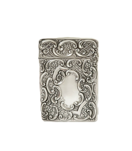 Antique Edwardian Sterling Silver 'Stag' Card Case 1902