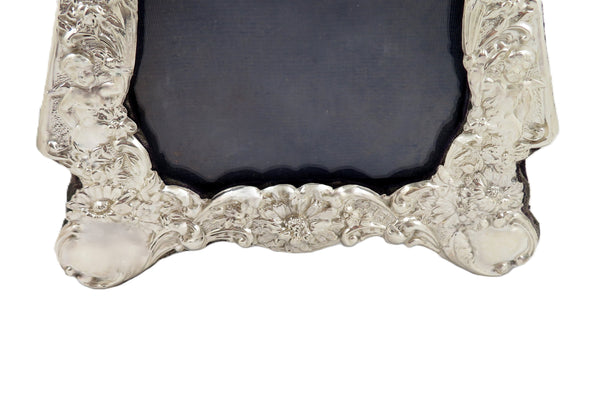 Antique Edwardian Sterling Silver 8" Photo Frame 1903