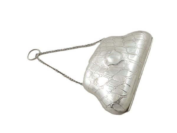 Antique Edwardian Sterling Silver 'Crocodile' Purse 1910