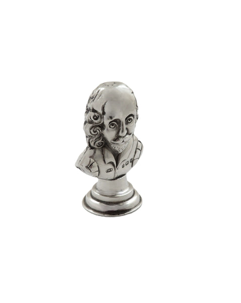 Antique Edwardian Sterling Silver 'William Shakespeare' Desk Seal 1906