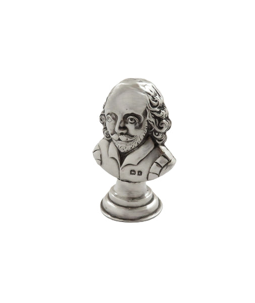 Antique Edwardian Sterling Silver 'William Shakespeare' Desk Seal 1906