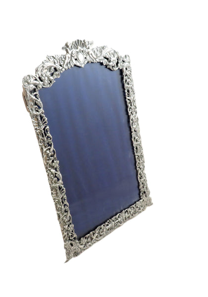 Antique Victorian Sterling Silver 9" Photo Frame 1900