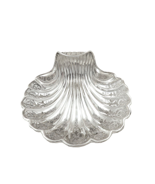 Antique Victorian Sterling Silver Pierced Shell Dish 1896